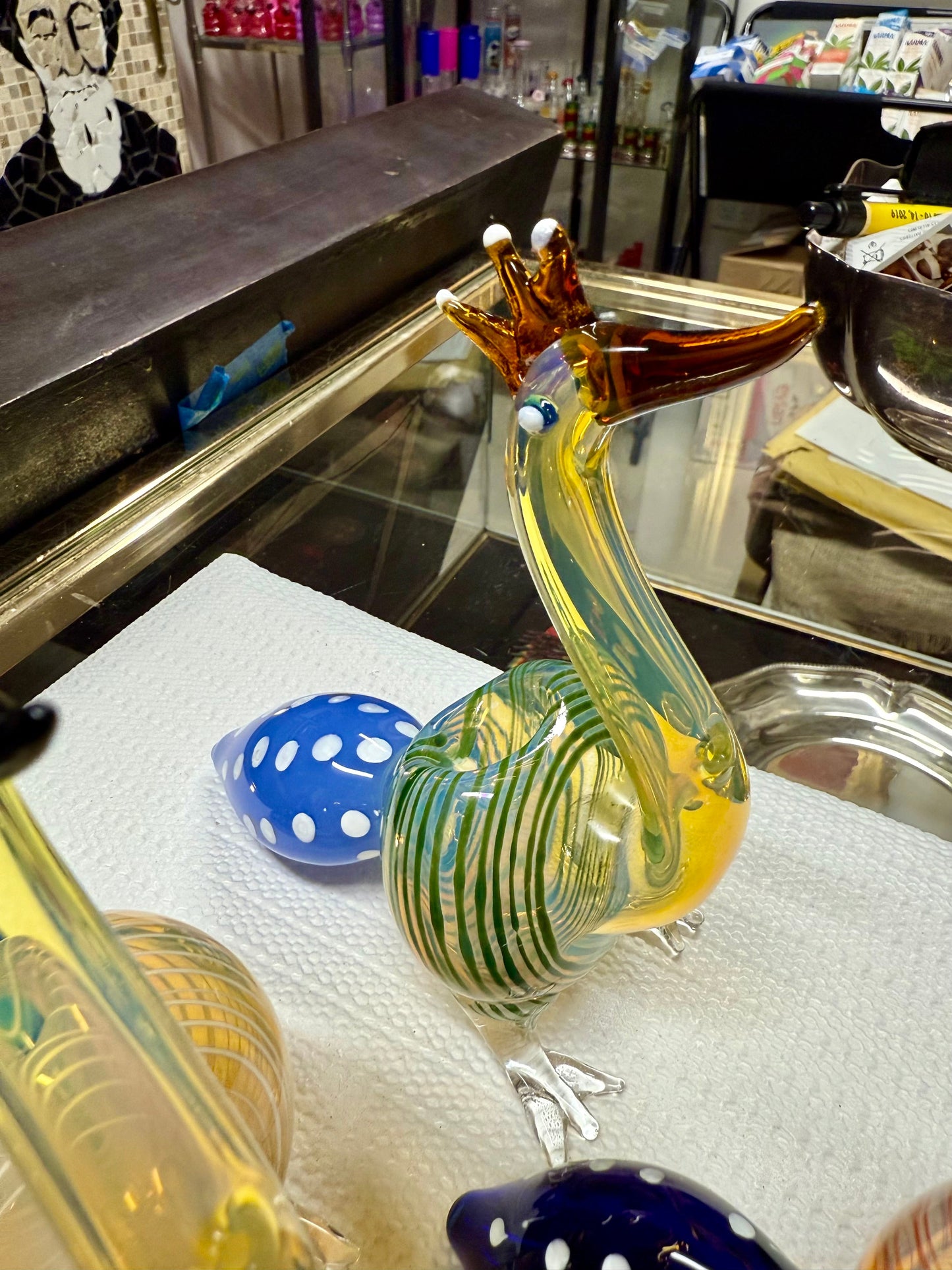 Ripkitty 5” Peacock Dry Herb Hand Pipe