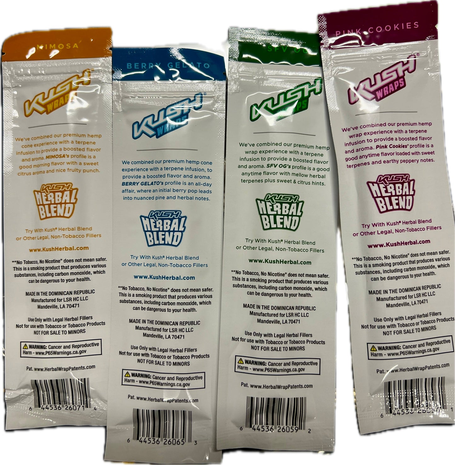 Kush Hemp Wraps (4 Count) Flavor Variety Bundle
